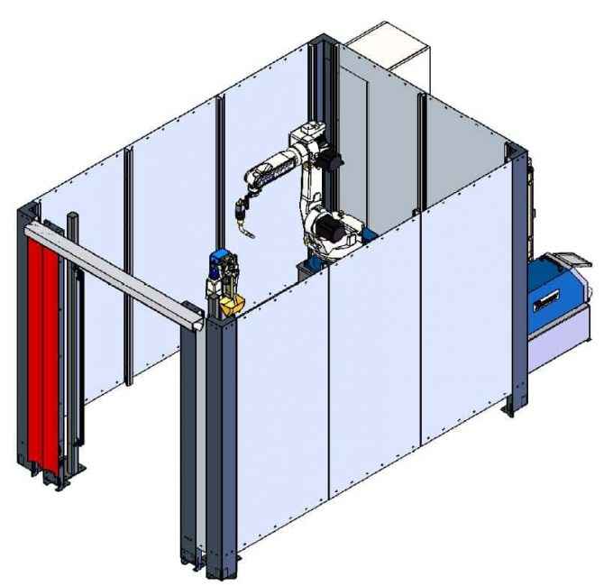 Suvirinimo robotas OTC Daihen. 8 ašių suvirnimo sistema