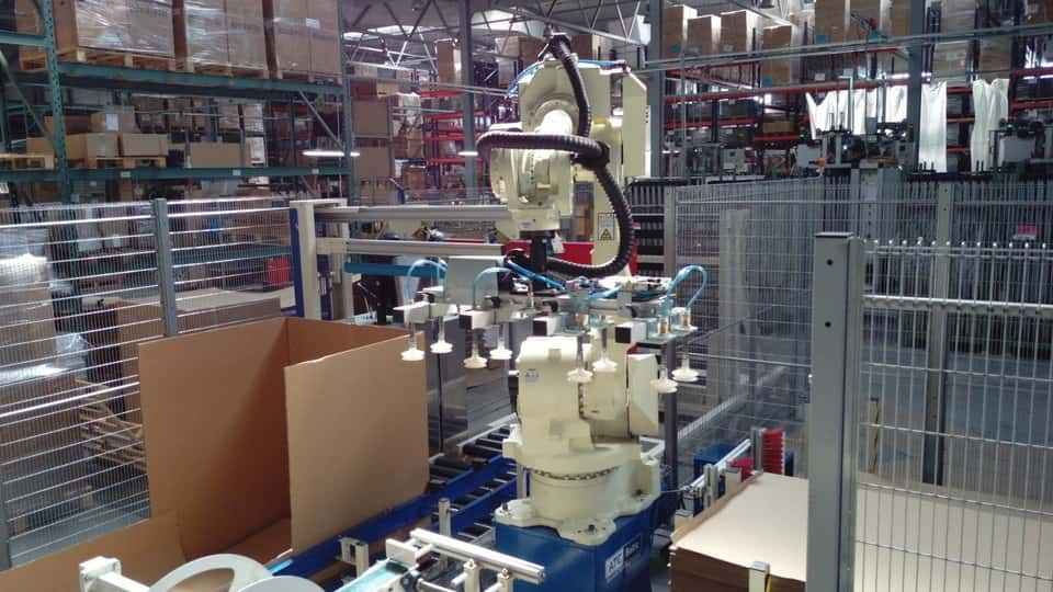 Pakuotės paletavimo robotas OTC Daihen FD-V50